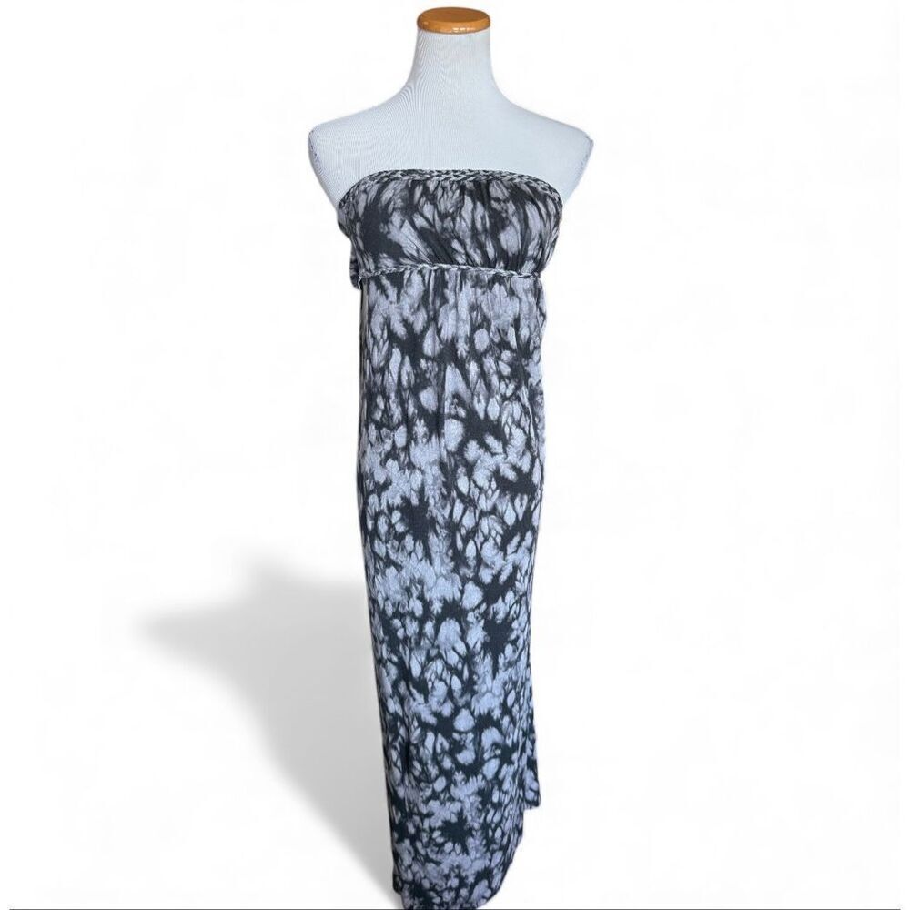 Womens Tart Strapless Tube Tie Dye Dip Maxi Dress - Sz S